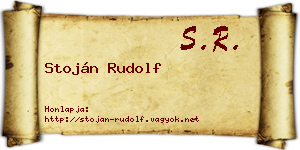 Stoján Rudolf névjegykártya